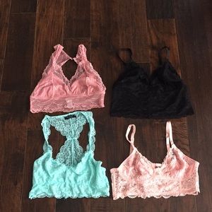 NWOT lot of  4 bralettes  Size Small